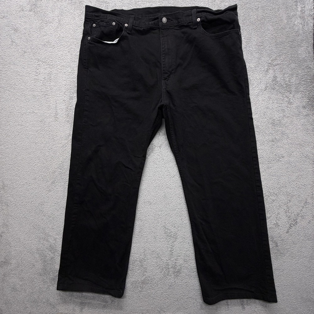 Levis 569 Jeans Mens Measured 43x29 Black Loose Straight Fit Denim Stretch Pants